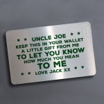 Novelty Gift For Uncle Birthday Christmas Personalised Insert