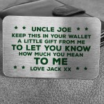 Novelty Gift For Uncle Birthday Christmas Personalised Insert