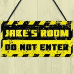 Personalised Boys Bedroom Sign DO NOT ENTER Funny Gift