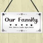 Our Family Sign PERSONALISED Home Decor Gift For New Home