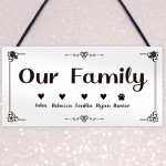 Our Family Sign PERSONALISED Home Decor Gift For New Home