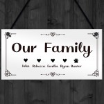 Our Family Sign PERSONALISED Home Decor Gift For New Home