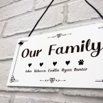 Our Family Sign PERSONALISED Home Decor Gift For New Home