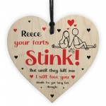 Personalised Funny Valentines Gift Wooden Heart Gift For Him