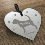 Personalised Engraved Memorial Heart For Dog Memorial Sign