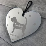 Personalised Engraved Memorial Heart For Dog Memorial Sign