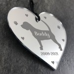 Personalised Engraved Memorial Heart For Dog Memorial Sign