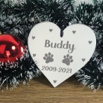 Personalised Engraved Memorial Heart For Dog Cat Memorial Sign