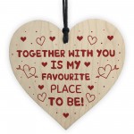 Valentines Day Gift For Boyfriend Girlfriend Wooden Heart Gifts