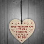 Valentines Day Gift For Boyfriend Girlfriend Wooden Heart Gifts