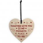 Valentines Day Gift For Boyfriend Girlfriend Wooden Heart Gifts