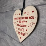 Valentines Day Gift For Boyfriend Girlfriend Wooden Heart Gifts