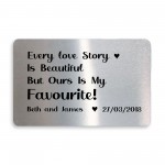 Personalised Wallet Card Valentines Gift For Him Her