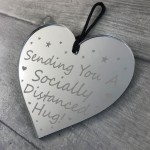 Socially Distanced Hug Gift Engraved Heart Special Gift