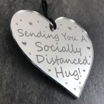 Socially Distanced Hug Gift Engraved Heart Special Gift