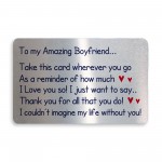 Keepsake Gift For Boyfriend On Valentines Day Anniversary Card