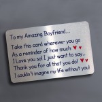 Keepsake Gift For Boyfriend On Valentines Day Anniversary Card