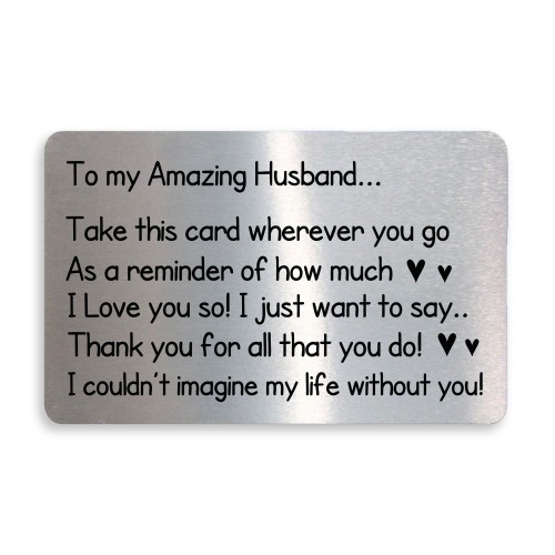 Keepsake Gift For Husband On Valentines Day Anniversary Card