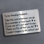 Keepsake Gift For Husband On Valentines Day Anniversary Card