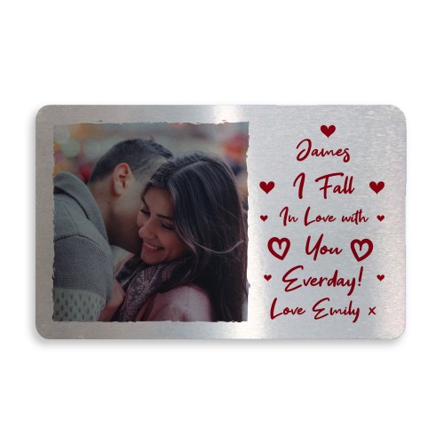 Special Gift For Couple Personalised Wallet Insert Valentines