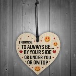 Rude Valentines Day Gifts Wood Heart Gift For Boyfriend Husband 