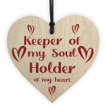 Valentines Day Novelty Gift Wood Heart Sign Anniversary Gift