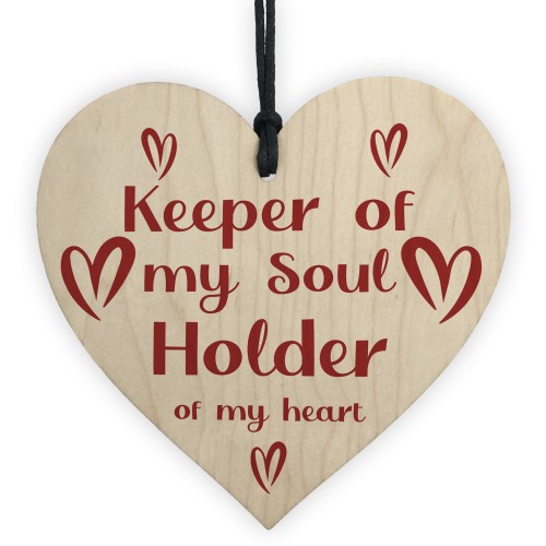 Valentines Day Novelty Gift Wood Heart Sign Anniversary Gift