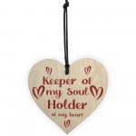 Valentines Day Novelty Gift Wood Heart Sign Anniversary Gift