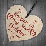 Valentines Day Novelty Gift Wood Heart Sign Anniversary Gift