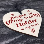 Valentines Day Novelty Gift Wood Heart Sign Anniversary Gift