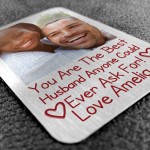 Personalised Photo Gift For Husband Card Valentines Anniversary
