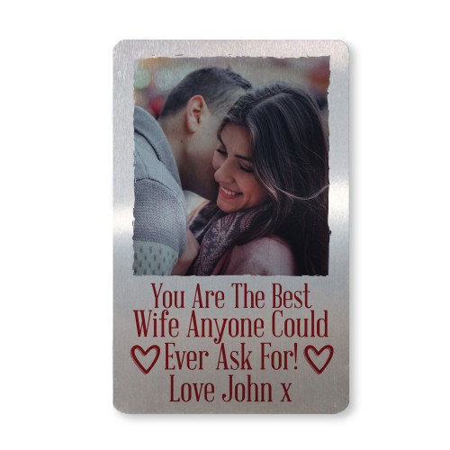 Personalised Photo Gift For Wife Card Valentines Anniversary