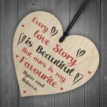 Personalised Gift For Boyfriend Wood Heart Sign Gift For Him Her