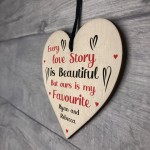 Personalised Gift For Boyfriend Wood Heart Sign Gift For Him Her