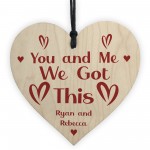 Valentines Day Personalised Gift Wooden Heart Gift For Boyfriend