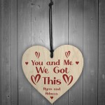 Valentines Day Personalised Gift Wooden Heart Gift For Boyfriend