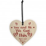 Valentines Day Personalised Gift Wooden Heart Gift For Boyfriend