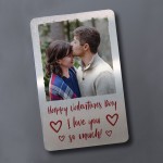 Personalised Photo Card Valentines Day Gift For Him Her