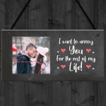 Funny Personalised Photo Plaque Valentines Anniversary Gift