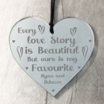 Special Gift For Couple Valentines Anniversary Engraved Heart