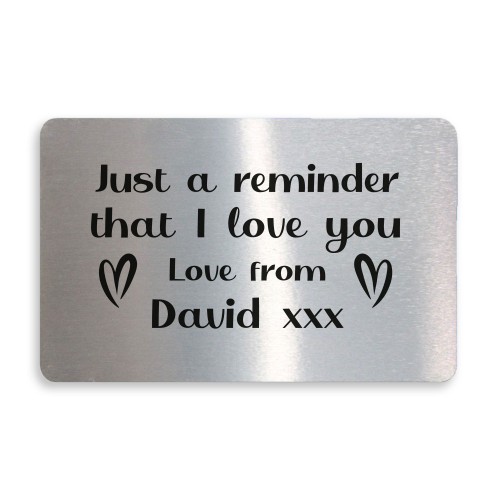 Novelty Metal Card Anniversary Valentines Gift For Him Her