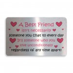 Thankyou Gift For BEST FRIEND Wallet Card Insert Friendship Gift