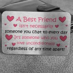 Thankyou Gift For BEST FRIEND Wallet Card Insert Friendship Gift