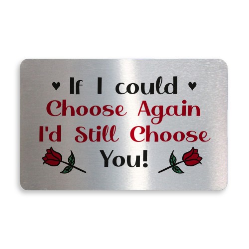 Metal Card Special Gift For Valentines Anniversary Husband Wife