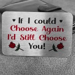 Metal Card Special Gift For Valentines Anniversary Husband Wife