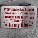 Special Gift For Boyfriend Valentines Day Anniversary Metal Card