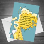 Funny Lockdown Birthday Card For Him Her Novelty Alcohol Card