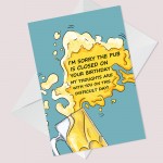 Funny Lockdown Birthday Card For Him Her Novelty Alcohol Card