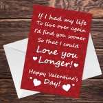 Novelty Valentines Day Card For Boyfriend Husband Girlfriend