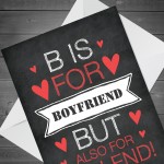 Funny Anniversary Valentines Day Card For Boyfriend Rude Card